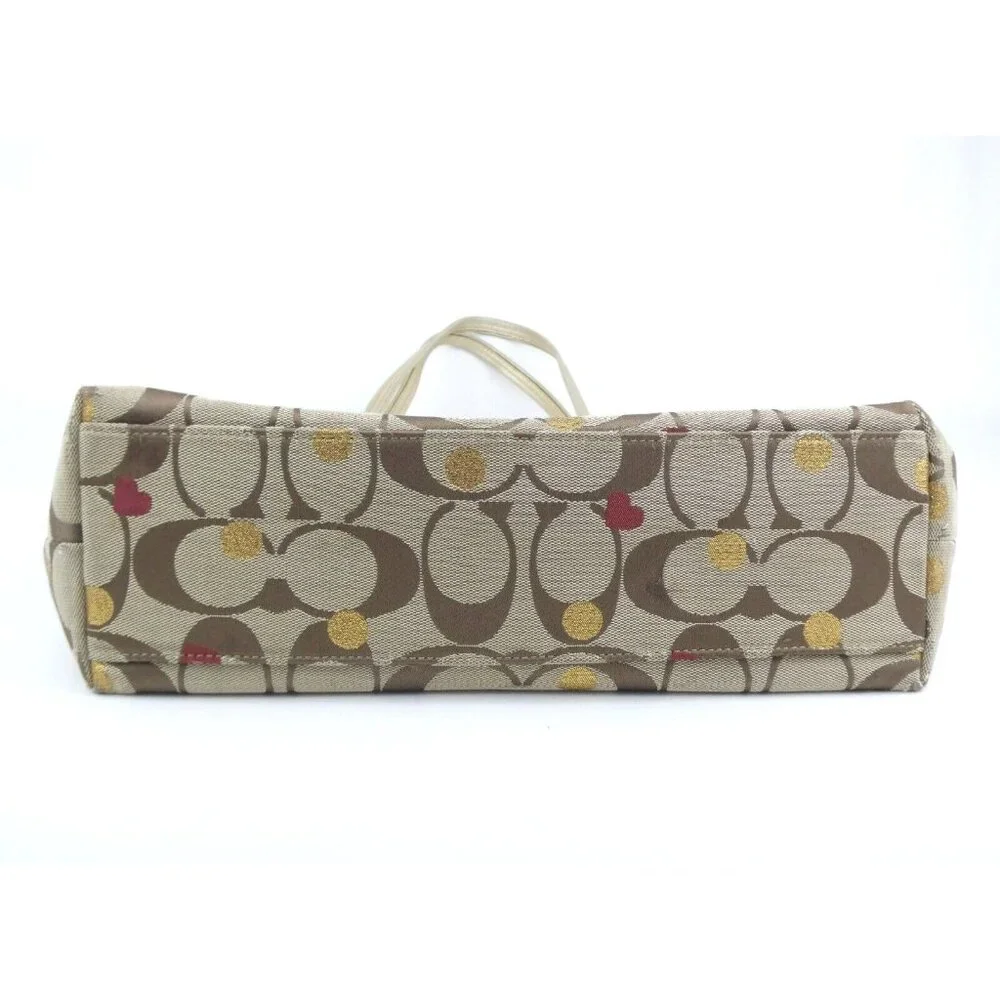 Coach Laura Signature Khaki Secret Admirer Tote F18870